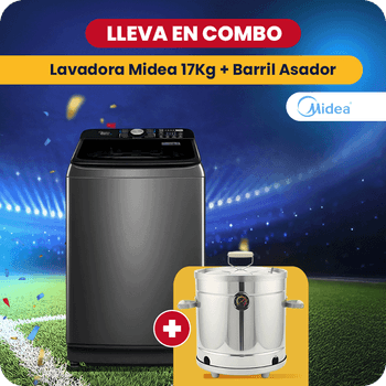 Lavadora Midea 18 Kg + Barril